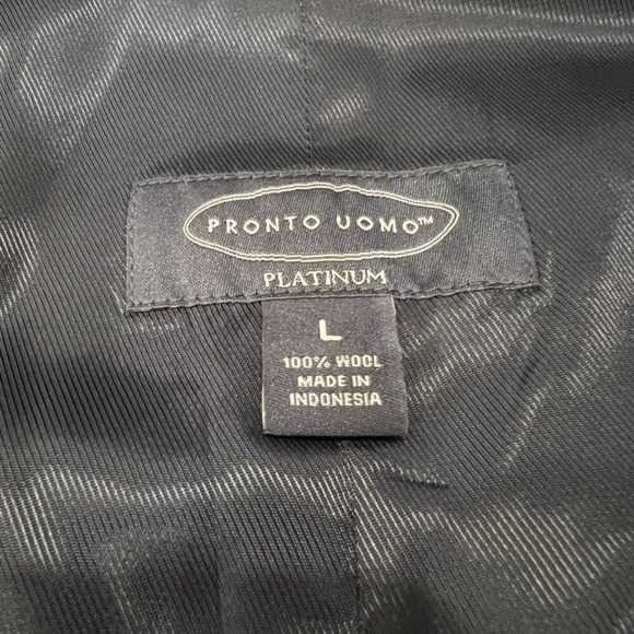 Pronto Uomo Platinum Wool Modern Fit Suit Separates Vest Navy Large - Picture 3 of 5
